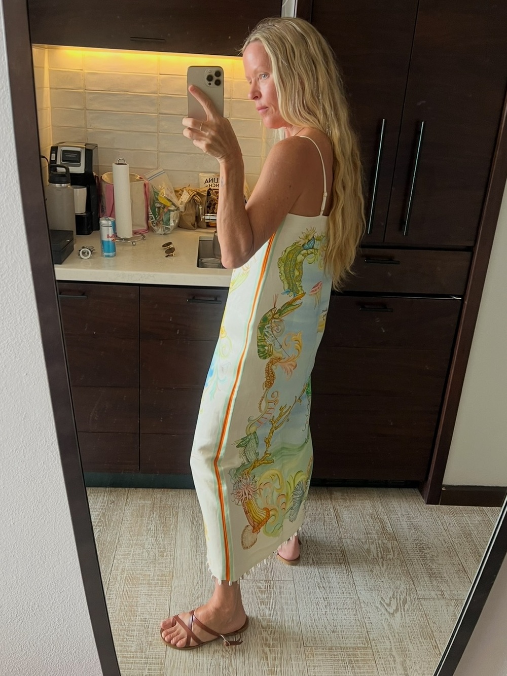 Alemais Multicolor Oceanic Print Midi Dress - Picture 6 of 8
